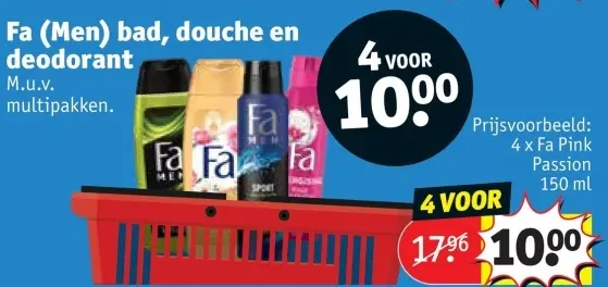 Promotie: Fa (Men) bad, douche en deodorant