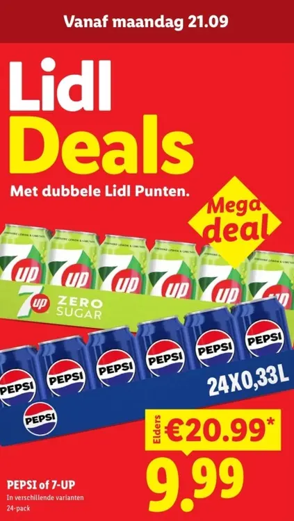 Aanbieding: PEPSI of 7-UP