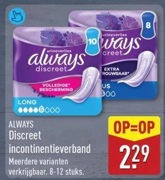 Aanbieding: incontinentieverband