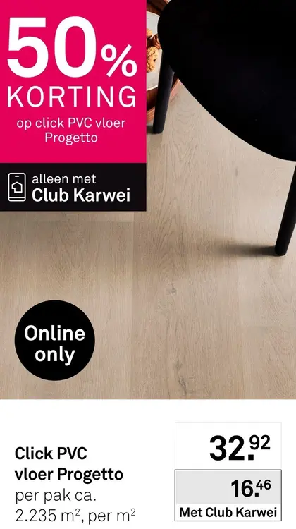 Aanbieding: Click PVC vloer Progetto