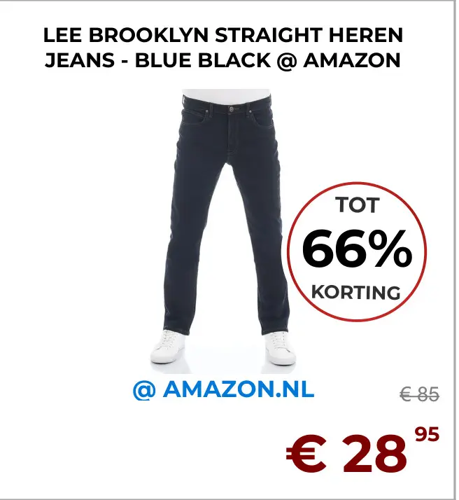 Aanbieding: Lee brooklyn straight heren jeans - blue blac