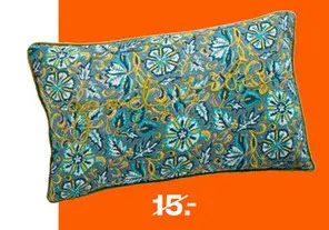 Aanbieding: Tuinkussen good vibes blauw grijs