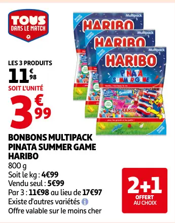 Promotie: Bonbons multipack pinata summer game