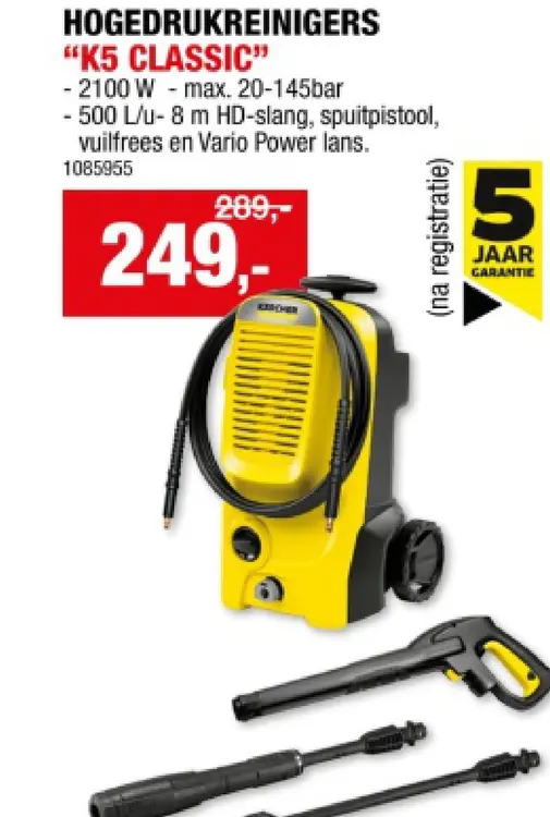 Promotie: Kärcher Hogedrukreinigers "k5 classic"