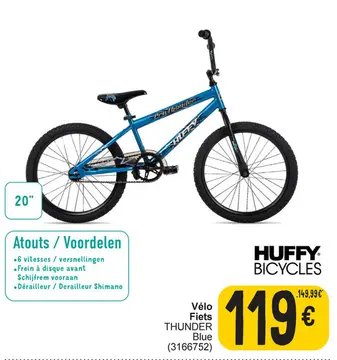 Offre: Vélo Fiets THUNDER Blue
