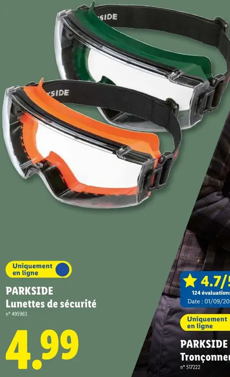 Offre: PARKSIDE Lunettes de sécurité