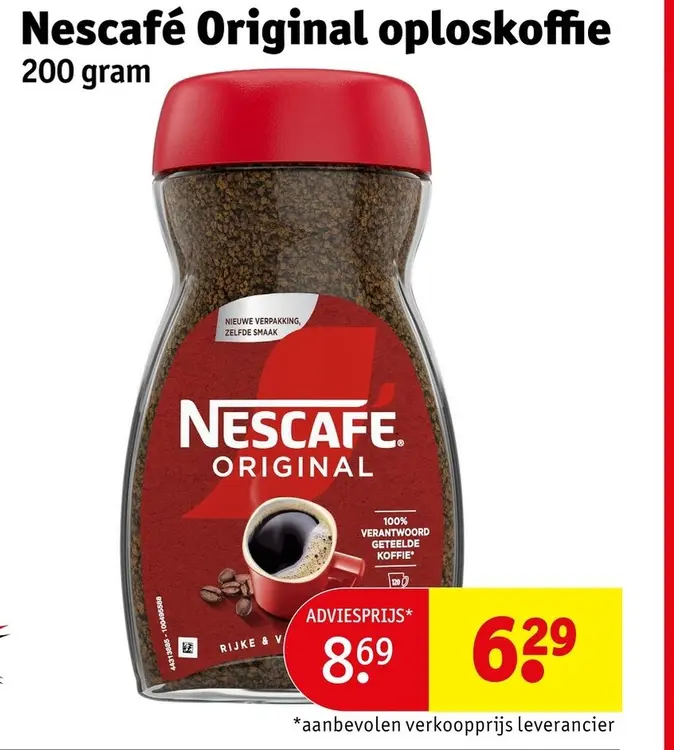 Aanbieding: Nescafé Original oploskoffie