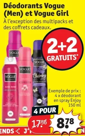 Offre: Déodorants