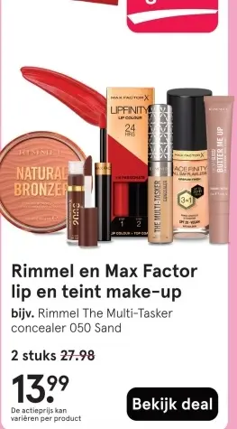 Aanbieding: lip en teint make-up