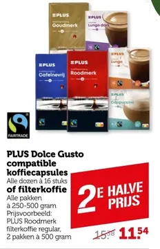 Aanbieding: PLUS Dolce Gusto compatible koffiecapsules