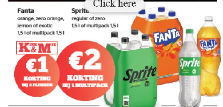 Aanbieding: Fanta, Sprite