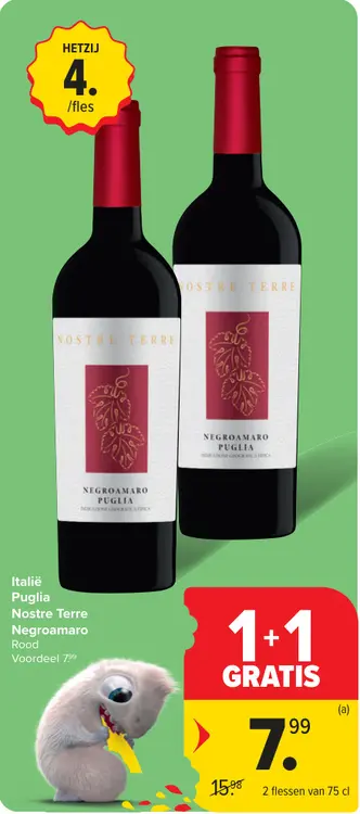 Promotie: Nostre Terre Puglia Nostre Terre Negroamaro Rood