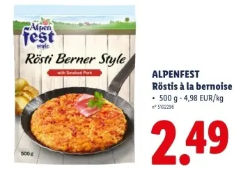 Offre: Röstis à la bernoise