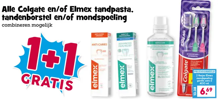 Aanbieding: Tandpasta, tandenborstel en/of mondspoeling