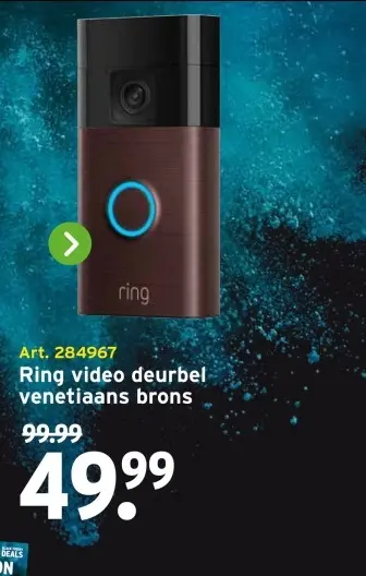 Aanbieding: Ring video deurbel venetiaans brons