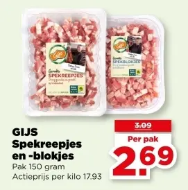 Aanbieding: Spekreepjes en -blokjes