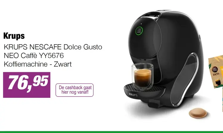 Aanbieding: KRUPS NESCAFE Dolce Gusto NEO Caffè YY5676 Koffiemachine - Zwart