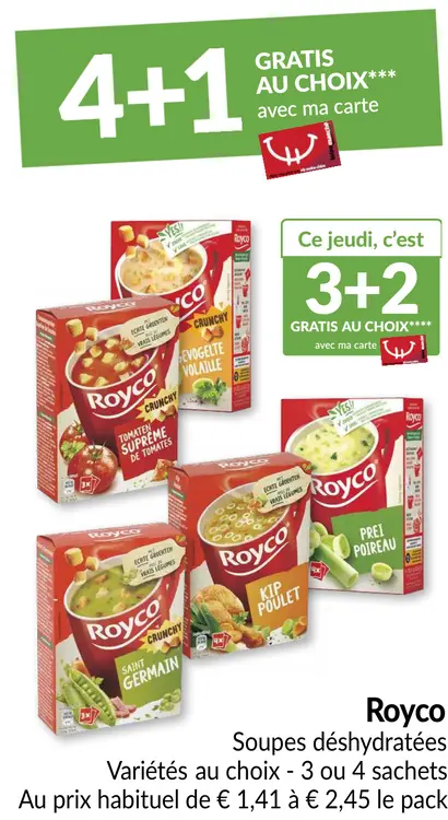 Offre: Soupes déshydratées