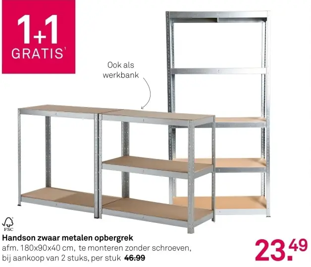 Aanbieding: zwaar metalen opbergrek