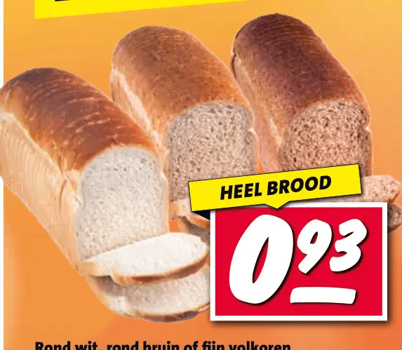 Aanbieding: Rond wit, rond bruin of fijn volkoren