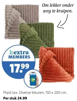 Aanbieding: Plaid Lex.