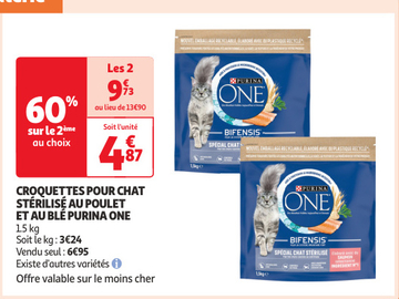 Aanbieding: CROQUETTES POUR CHAT STÉRILISÉ AU POULET ET A