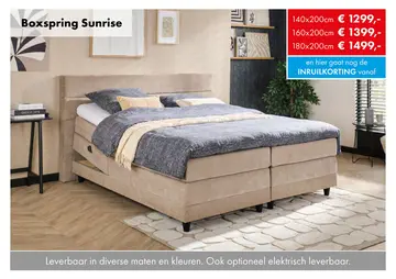 Aanbieding: Sunrise boxspring taupe