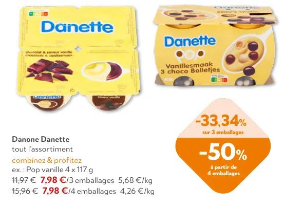 Offre: Danone Danette tout l'assortiment