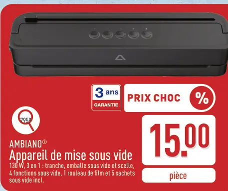 Offre: Appareil de mise sous vide