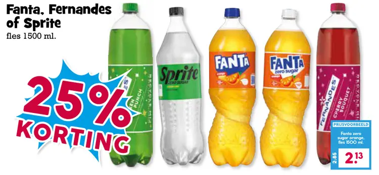Aanbieding: Fanta, Fernandes of Sprite