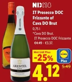 Aanbieding: Prosecco DOC Frizzante of Cava DO Brut