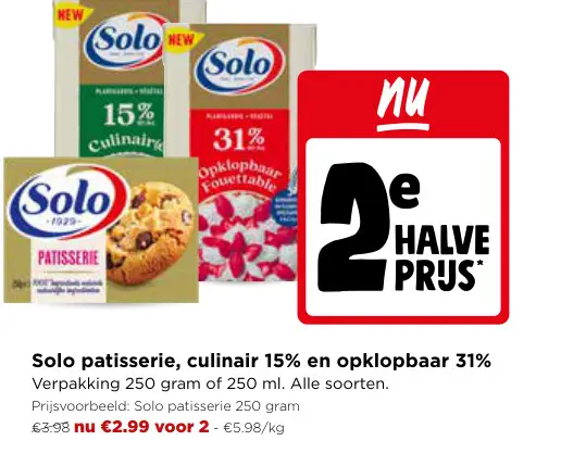 Promotie: Patisserie, culinair 15% en opklopbaar 31%