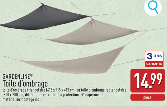 Offre: Toile d'ombrage