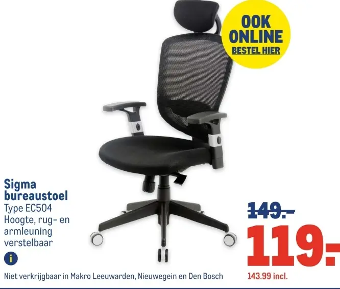 Aanbieding: Sigma bureaustoel