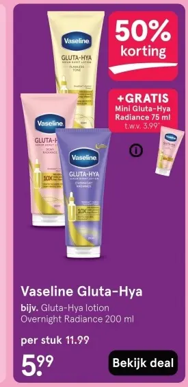 Aanbieding: Vaseline GLUTA-HYA Serum Burst Lotion