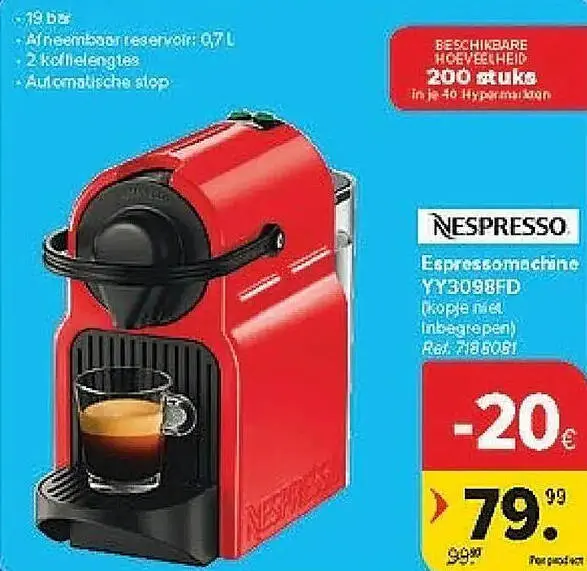 Promotie: Espressomachine