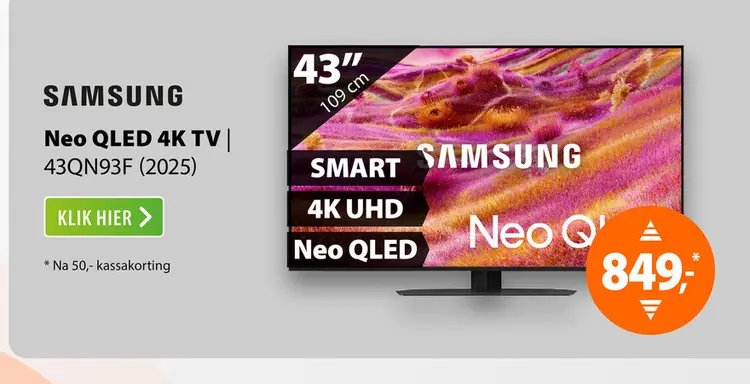 Aanbieding: Samsung Neo QLED 4K 43QN93F (2025)