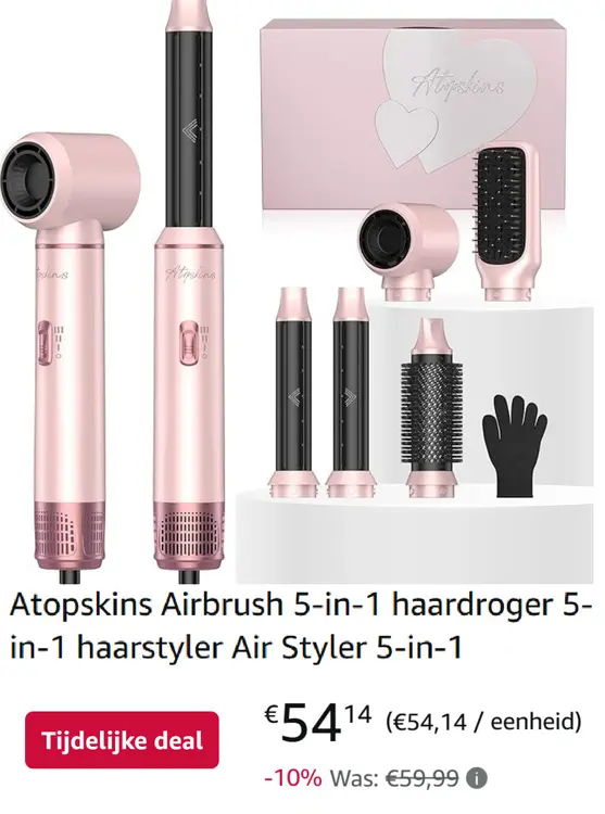 Promotie: Airbrush 5-in-1 haardroger