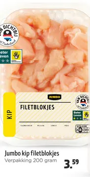 Aanbieding: Jumbo kip filetblokjes