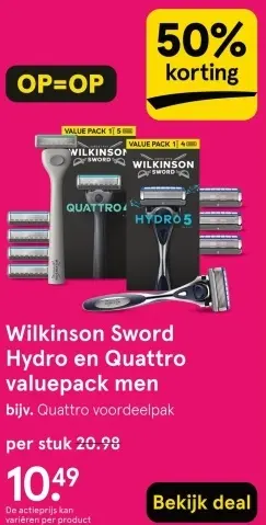 Aanbieding: Sword Hydro en Quattro valuepack men