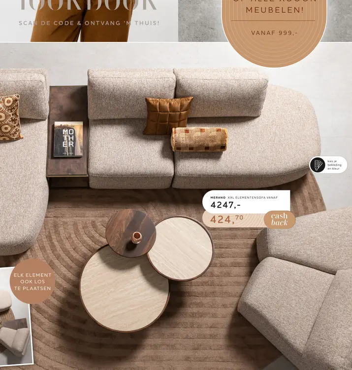 Promotie: Merano xxl elementensofa