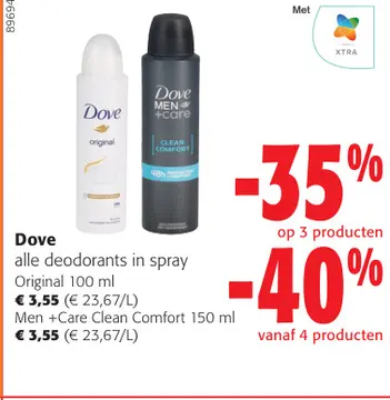 Aanbieding: Dove alle deodorants in spray