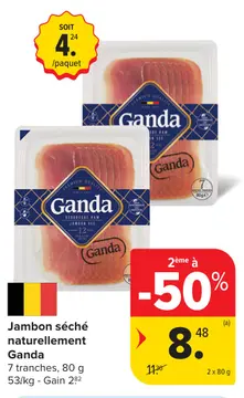 Offre: Jambon séché naturellement Ganda