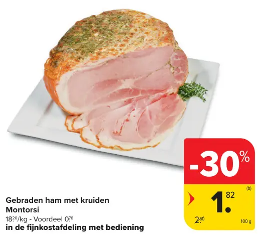 Promotie: Gebraden ham met kruiden