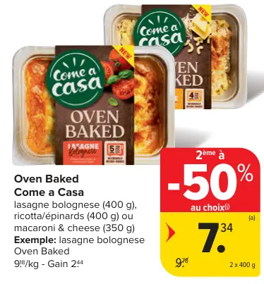 Offre: Oven Baked