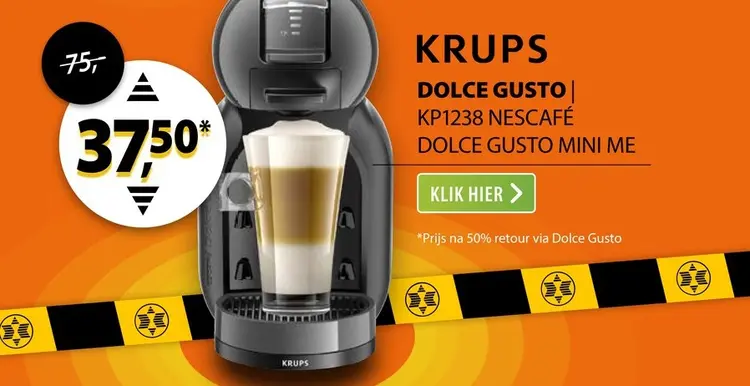 Aanbieding: Krups KP1238 NESCAFÉ Dolce Gusto Mini Me Zwart