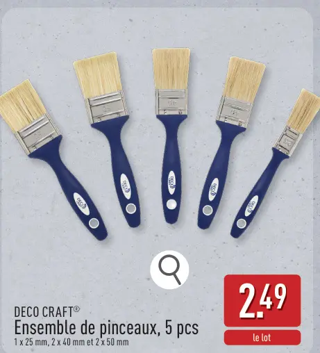 Offre: Ensemble de pinceaux