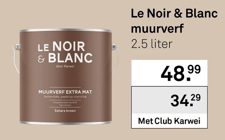 Aanbieding: Le Noir & Blanc muurverf
