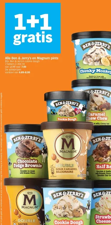 Aanbieding: Ben & Jerry's en Magnum pints