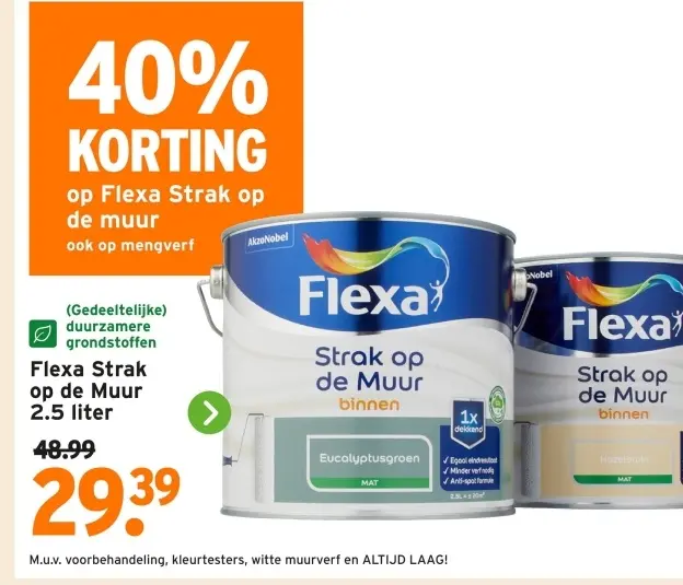 Aanbieding: Flexa Strak op de Muur